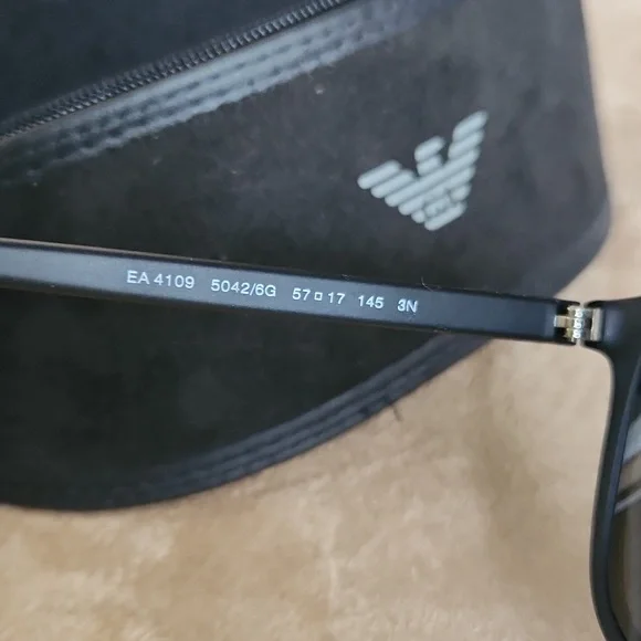 NWT ❗️ Emporio Armani men's sunglasses black and red with case - Picture 8 of 12